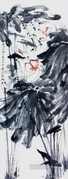 チャン・ダーチアン チャン・ダイチエン Painting - 長大千蓮 6 古い中国の墨